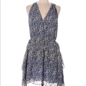 NEW! Derek Lam 10 Crosby Silk Floral Mini Dress Ruffle Tiered Sleeveless Size 2